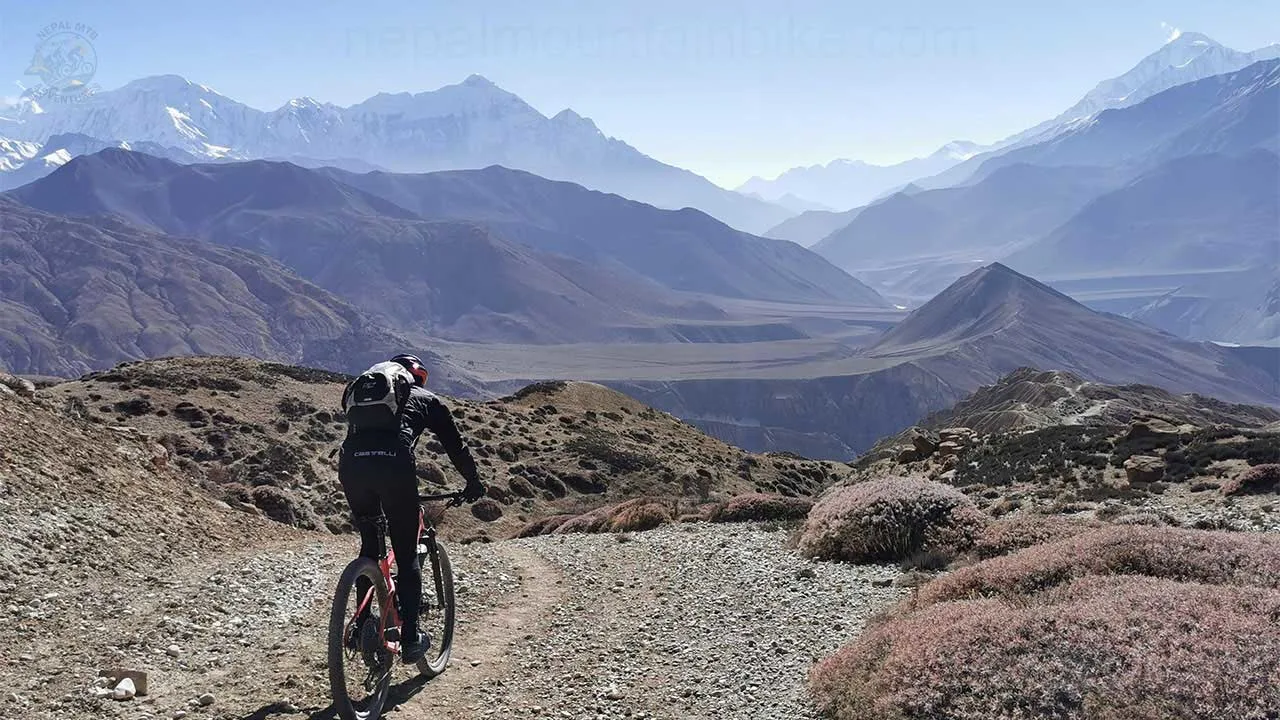Upper Mustang guided mountain bike tour in Nepal.